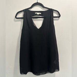 Layered black tank top